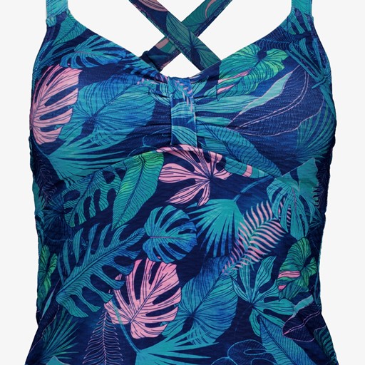 Voorgevormde dames tankini print blauw
