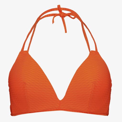 Voorgevormde triangel bikinitop oranje