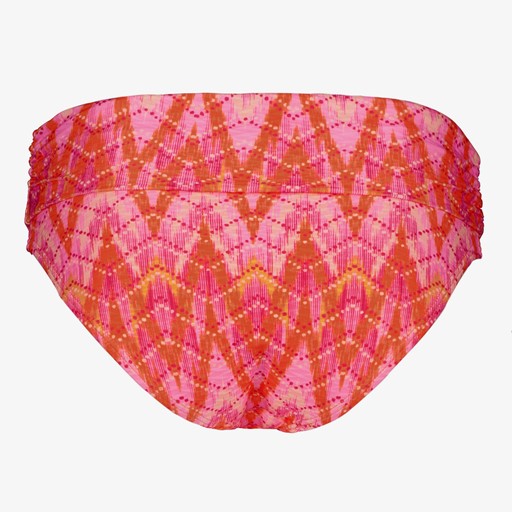 Dames bikinibroekje met overslag print roze