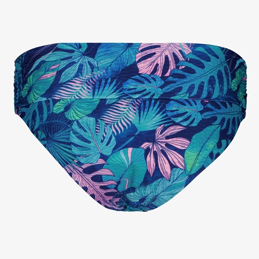 Dames bikinibroekje met overslag print blauw