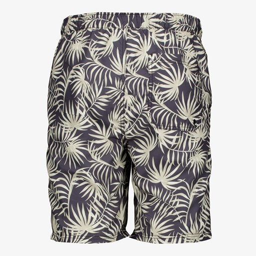 Heren zwemshort bloemenprint beige