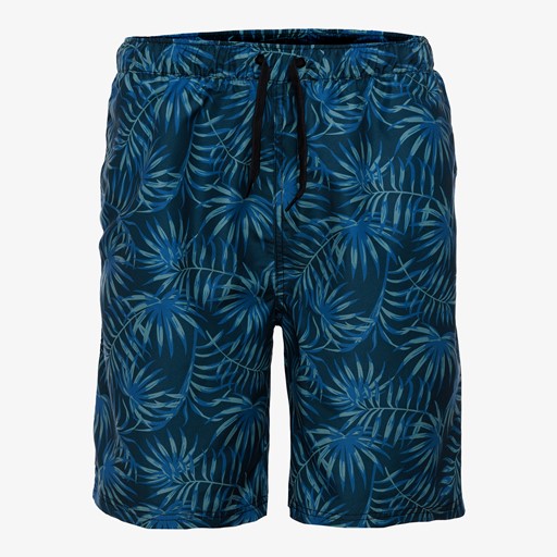 Heren zwemshort bloemenprint blauw