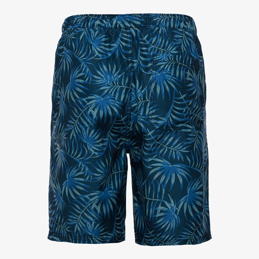 Heren zwemshort bloemenprint blauw