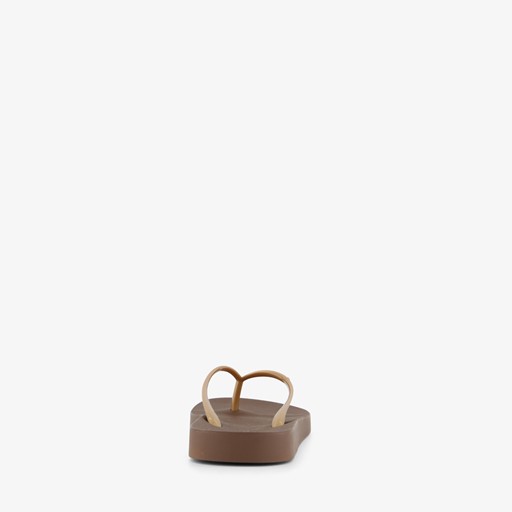 Dames teenslippers bruin