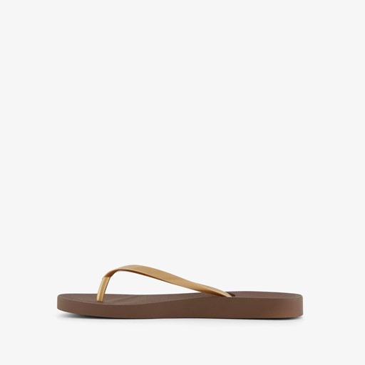 Dames teenslippers bruin