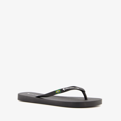 Dames teenslippers zwart