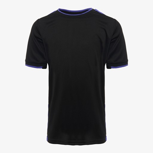 Kinder voetbal T-shirt zwart paars
