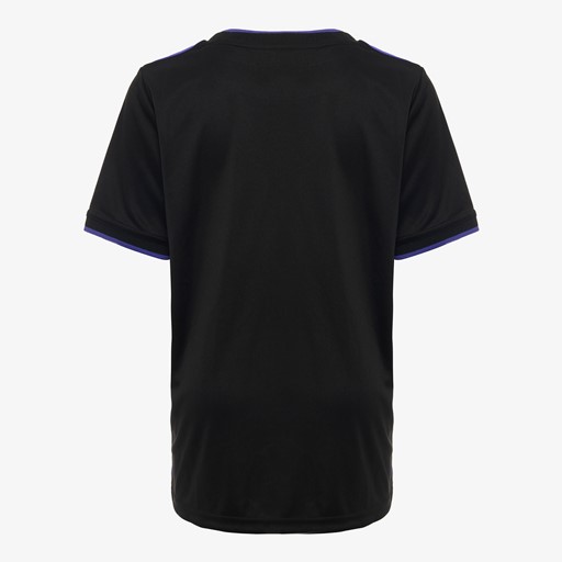 Kinder voetbal T-shirt zwart paars