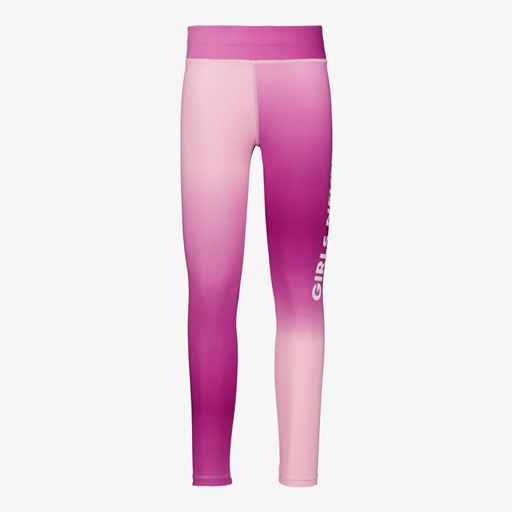 Meisjes sportlegging faded print roze