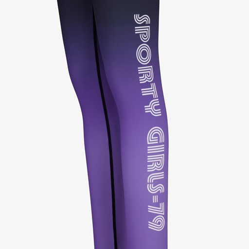 Meisjes sportlegging zwart paars