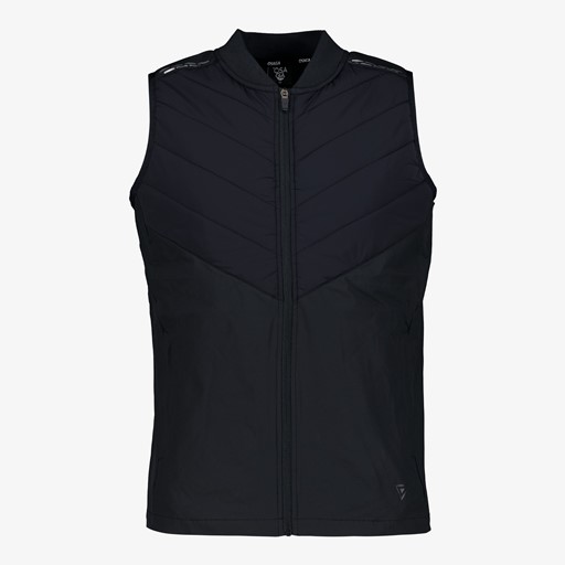 Heren hardloop bodywarmer zwart