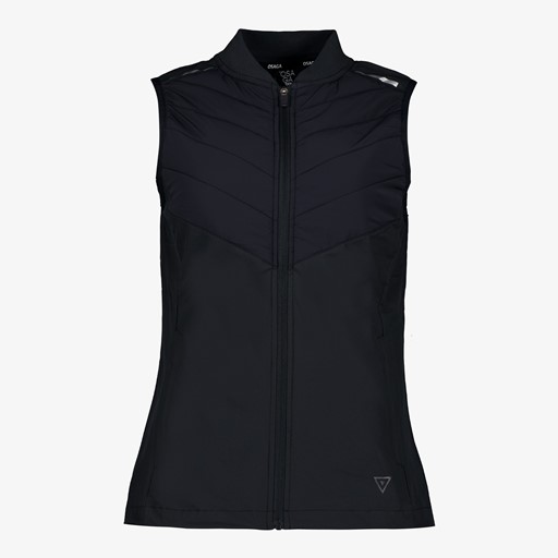 Dames hardloop bodywarmer zwart