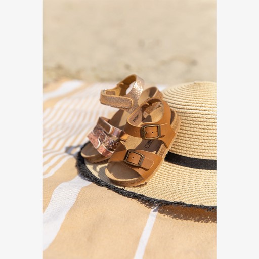 Bio kinder sandalen cognac bruin