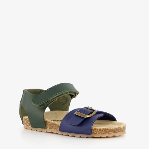 Leren jongens sandalen blauw groen