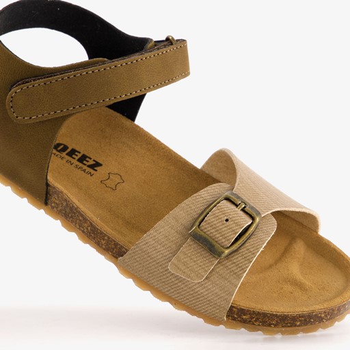 Leren jongens sandalen cognac