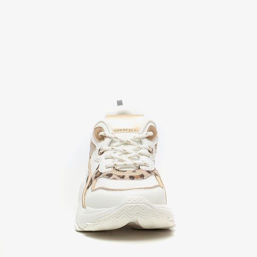 Meisjes dad sneakers met tijgerprint