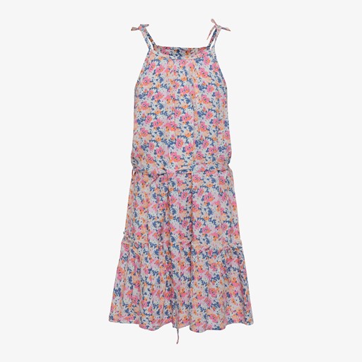 Meisjes jurk met spaghettibandjes en print