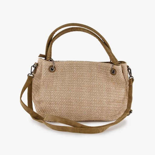 Dames stro tas beige