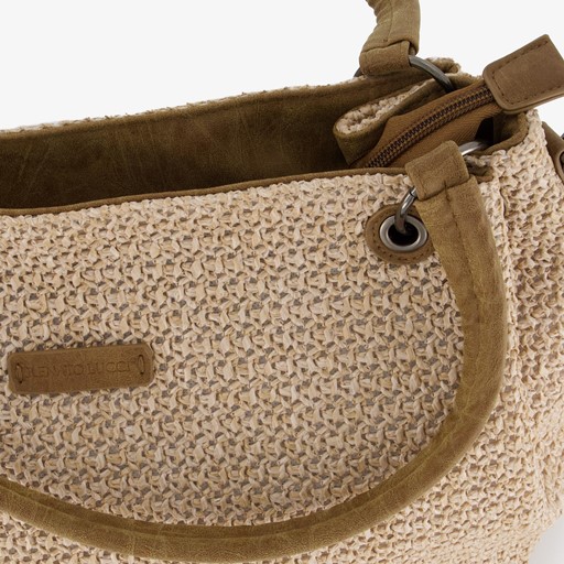 Dames stro tas beige