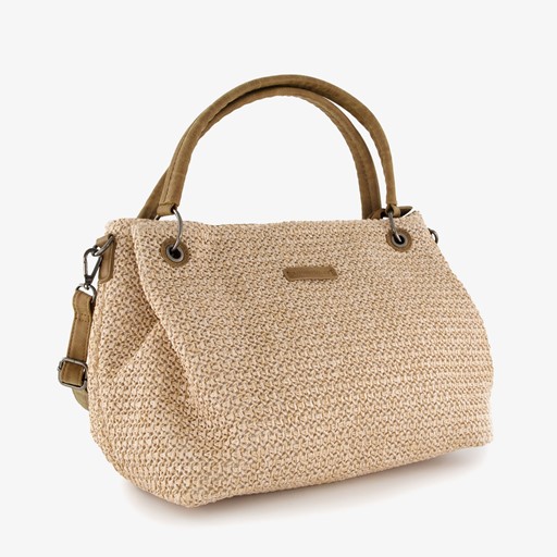 Dames stro tas beige