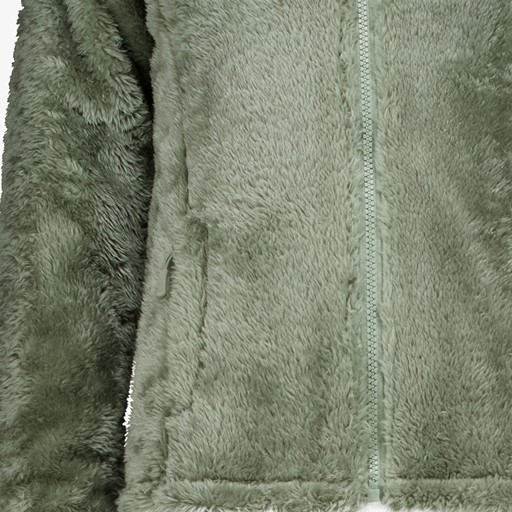 Fluffy meisjes fleece vest groen