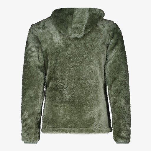 Fluffy meisjes fleece vest groen
