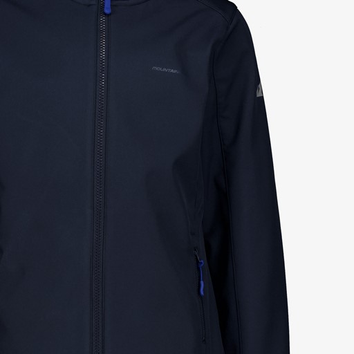 Kinder softshell jas blauw