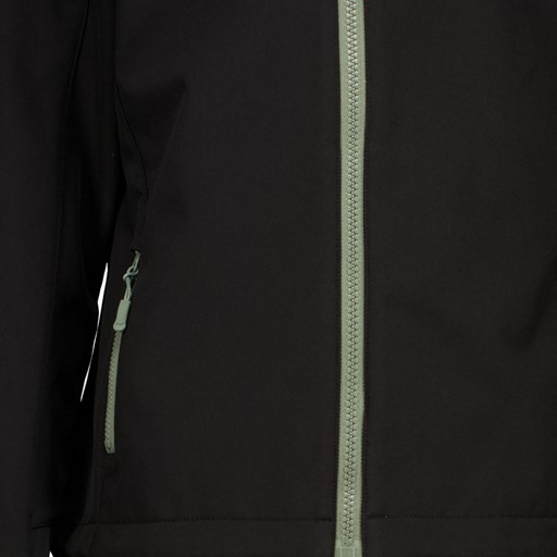 Kinder softshell jas zwart groen