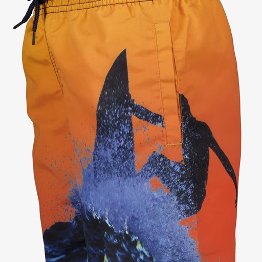 Jongens zwemshort met surf print oranje