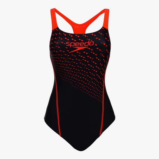 Eco Medley Logo Medalist badpak zwart rood