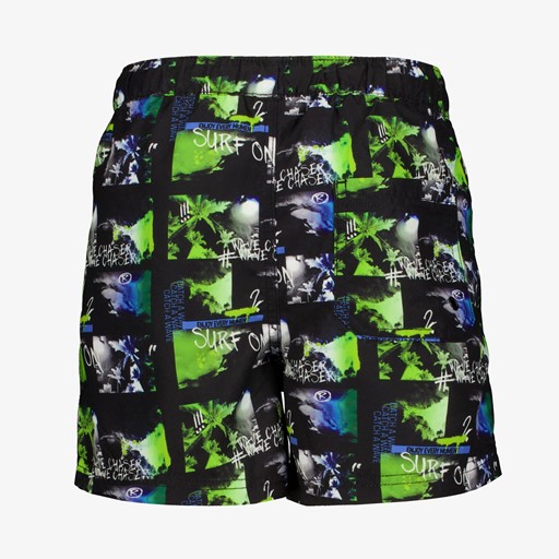 Jongens zwemshort fotoprint zwart