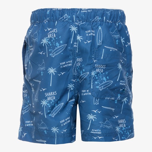 Jongens zwemshort haaien print blauw