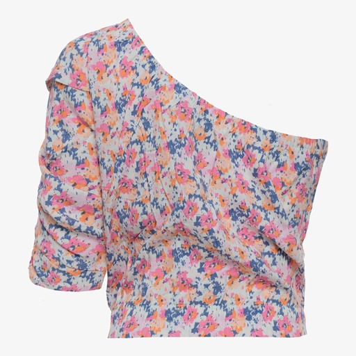 Meisjes off-shoulder top met bloemenprint