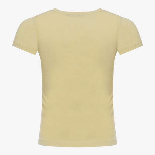 Meisjes T-shirt met kat geel