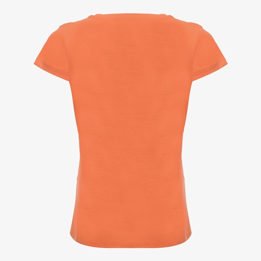 Meisjes T-shirt met vlinder oranje