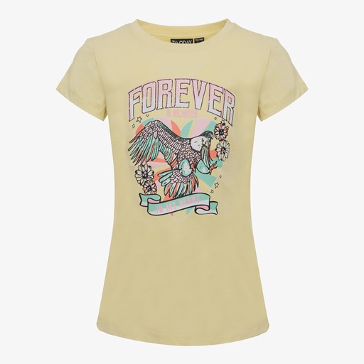 Meisjes T-shirt met adelaar geel