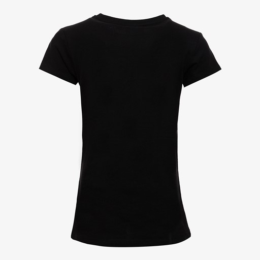 Meisjes T-shirt met tekstopdruk zwart