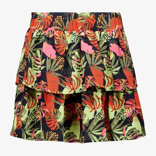 Name It meisjes rokje bloemenprint rood groen