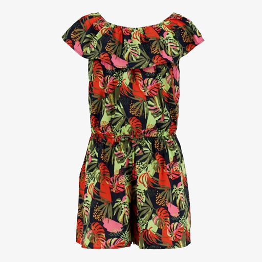 Name It meisjes playsuit bloemenprint rood groen