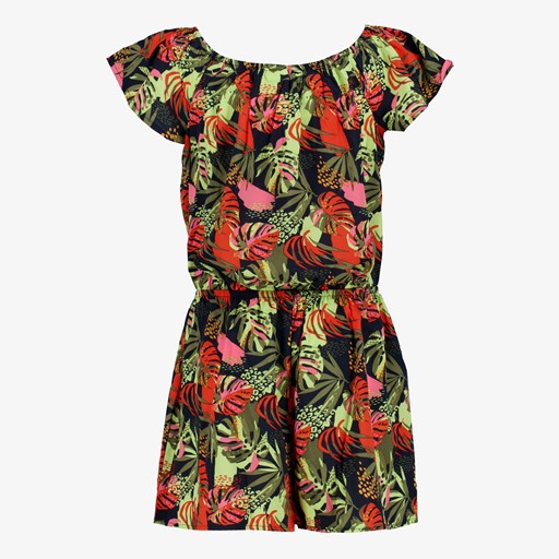 Name It meisjes playsuit bloemenprint rood groen