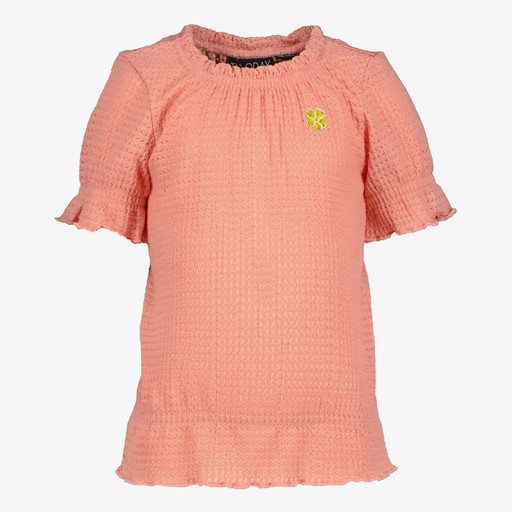 Lang meisjes T-shirt koraal roze