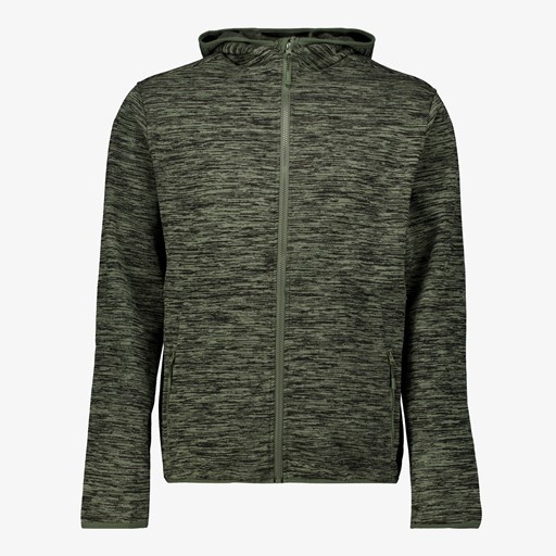 Heren outdoor fleece vest groen