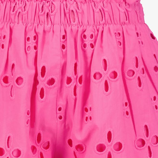 Meisjes short met broderie roze