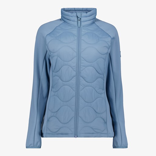 Gewatteerde dames softshell jas blauw