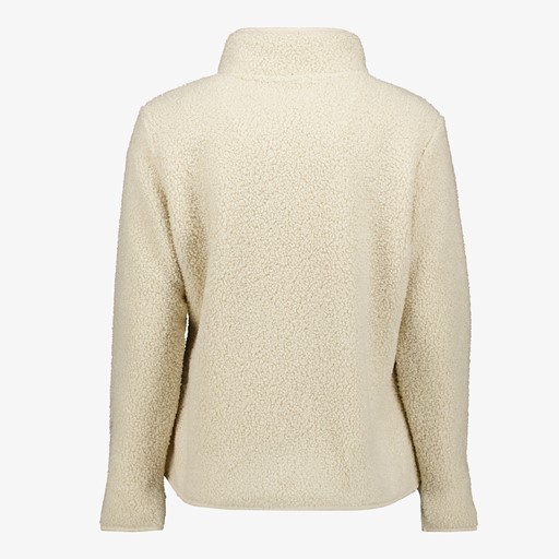 Dames teddy fleece vest beige