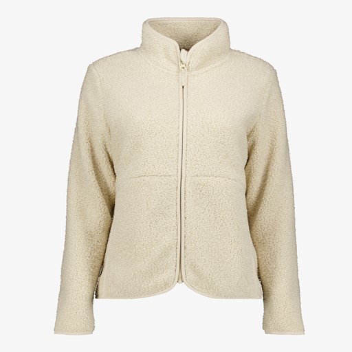 Dames teddy fleece vest beige