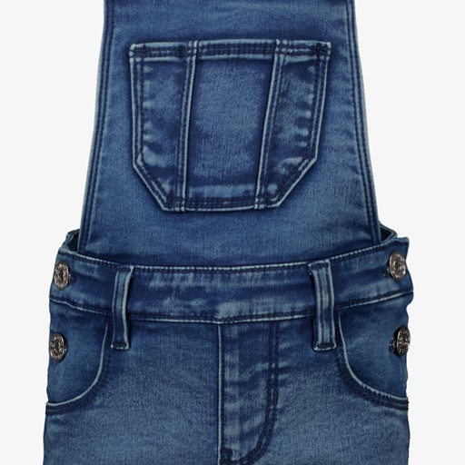 Meisjes denim tuinbroek donkerblauw