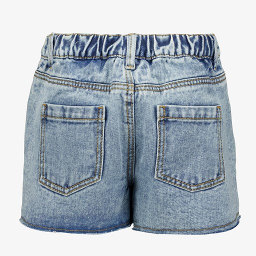 Meisjes denim short met geborduurde bloemen