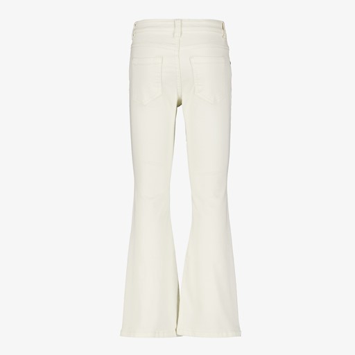 Meisjes flared jeans ecru