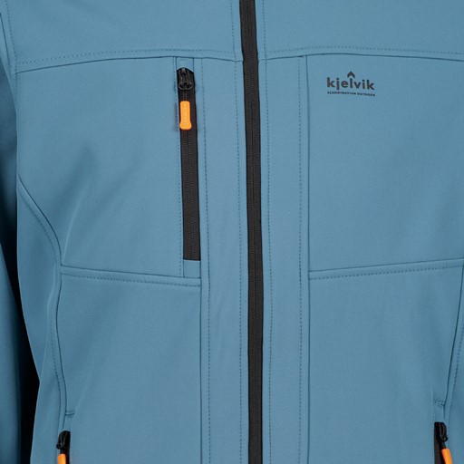Heren softshell jas waterafstotend blauw